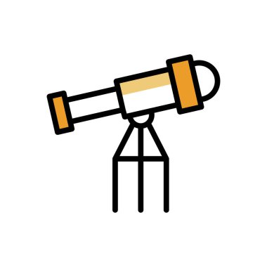 teleskop simgesi vektör illüstrasyonu 