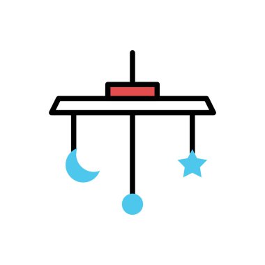 beşik simgesi, web basit illüstrasyon