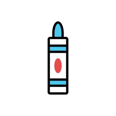 Pastel boya ikonu, web basit illüstrasyon