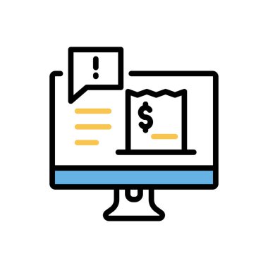 çevrimiçi bankacılık simgesi, web basit illüstrasyon