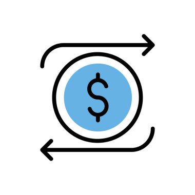 Dolar simgesi vektör illüstrasyonu   