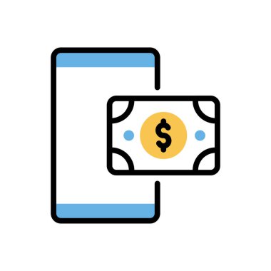 çevrimiçi bankacılık simgesi, web basit illüstrasyon