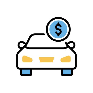 Dolar simgesi vektör illüstrasyonu   