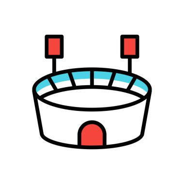 Stadyum ikonu, web basit illüstrasyon