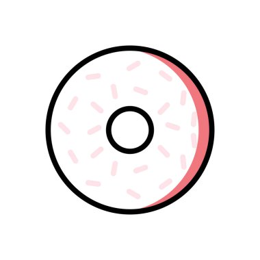 donut simgesi, web basit illüstrasyon