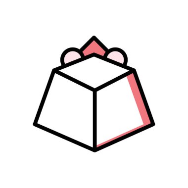 hediye kutusu simgesi, web basit illüstrasyon