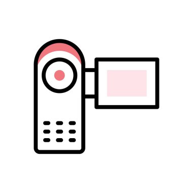 Video kamera simge vektör çizim