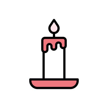 candle modern icon, vector illustration