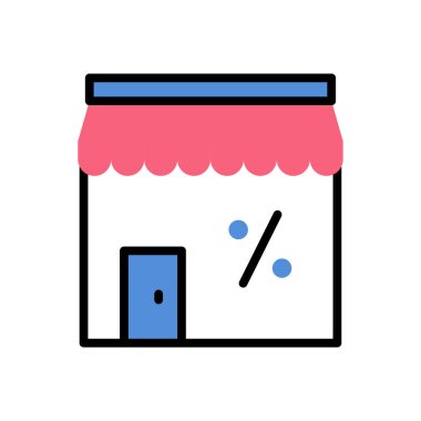 Çevrimiçi simge vektör illüstrasyonu satılıyor