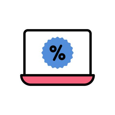 Laptop modern icon, vector illustration
