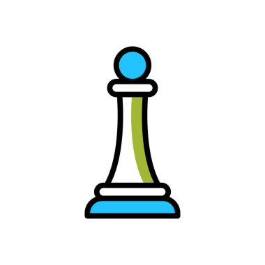 Satranç şekil simge vektör çizim