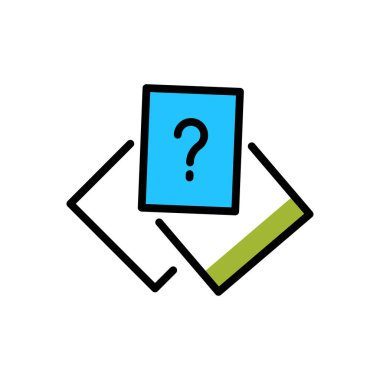 bilinmeyen kart simgesi vektör illüstrasyonu