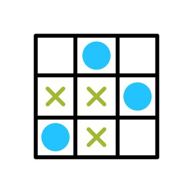 Satranç tahtası simgesi, web basit illüstrasyon