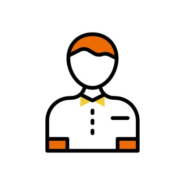 Hakem adam simgesi, web basit illüstrasyon