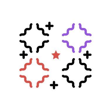 Havai fişekler, web basit illüstrasyon