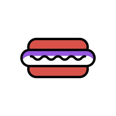 hotdog simgesi, web basit illüstrasyon