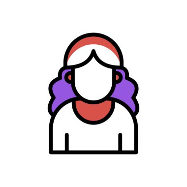 female modern icon, vector illustration