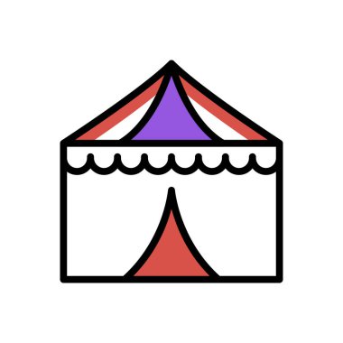 Sirk simgesi, ağ basit illüstrasyon