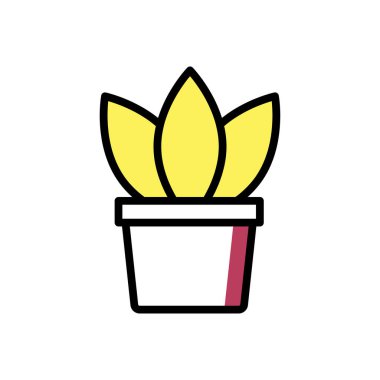 bitki simgesi, ağ basit illüstrasyon