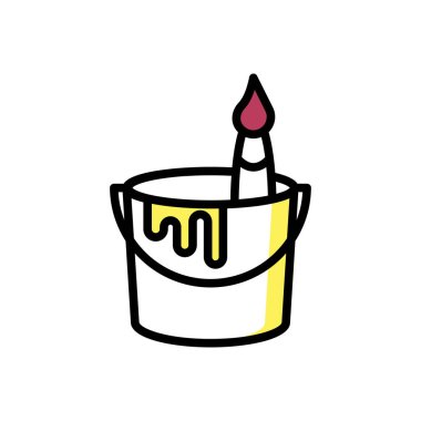 Fırçalı kova, basit resimli ağ