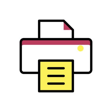 yazıcı, web basit illüstrasyon