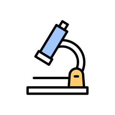 Mikroskop simgesi vektör çizimi   