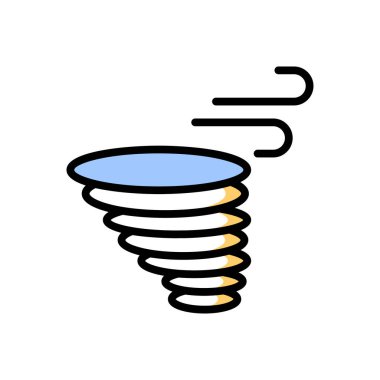 Tornado simgesi vektör illüstrasyonu   
