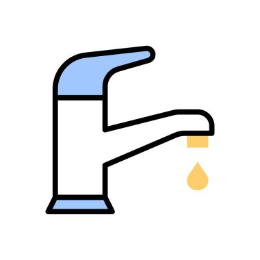 Musluk simgesi vektör illüstrasyonu   