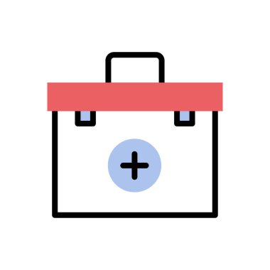 tıbbi kit simgesi vektör illüstrasyonu   