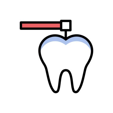 diş simgesi vektör illüstrasyonu   