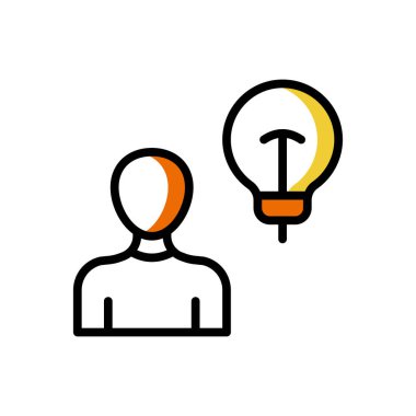 Fikir modern simgesi, vektör illüstrasyonu