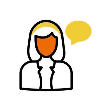 female modern icon, vector illustration