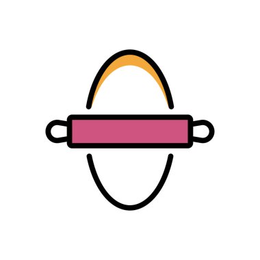 Yuvarlanan simge vektör illüstrasyonu   