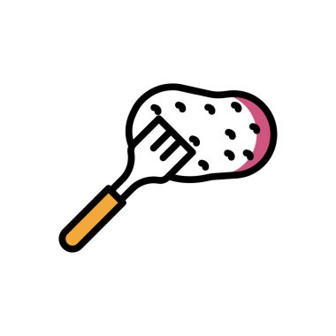Patates ikonlu spatula, basit web çizimi