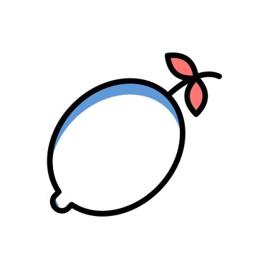 limon simgesi vektör illüstrasyonu   