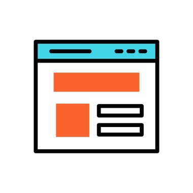 Web sayfası simgesi, basit illüstrasyon