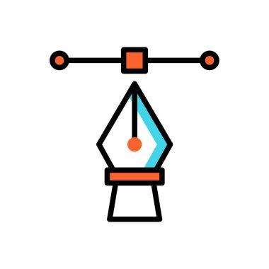 Kalem modern simge, vektör illüstrasyonu 