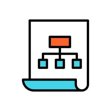 flowchart modern icon, vector illustration
