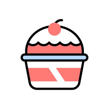 cupcake modern icon, vector illustration