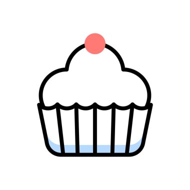 cupcake modern icon, vector illustration