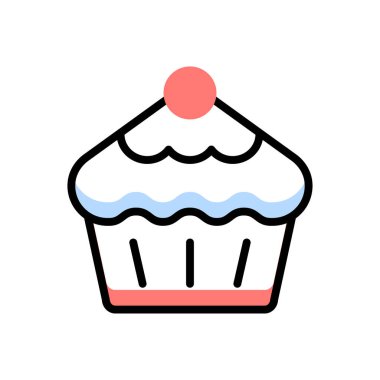 cupcake modern icon, vector illustration