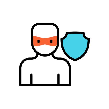 Hacker simgesi vektör illüstrasyonu   