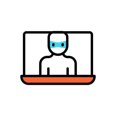 Laptop modern icon, vector illustration