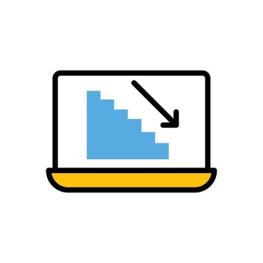 Laptop modern icon, vector illustration
