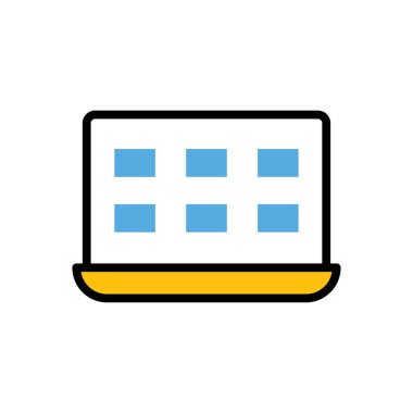 Laptop modern icon, vector illustration