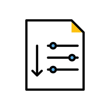 data düz simgesi, vektör illüstrasyonu 