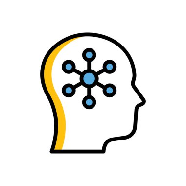 Mind flat icon, vector illustration 