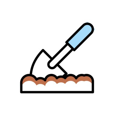 Simge vektör illüstrasyonu kazılıyor   