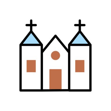 kilise simgesi vektör illüstrasyonu   
