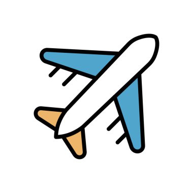 düzlem ikonu vektör illüstrasyonu   